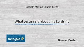 What Jesus Said About His Lordship 1 Corinthians 1:9 New International Version