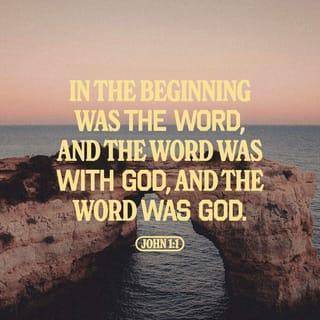 John 1:1 - In the beginning [before all time] was the Word (Christ), and the Word was with God, and the Word was God Himself. [Gen 1:1; Is 9:6]