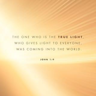 John 1:9 - The true light that gives light to everyone was coming into the world.